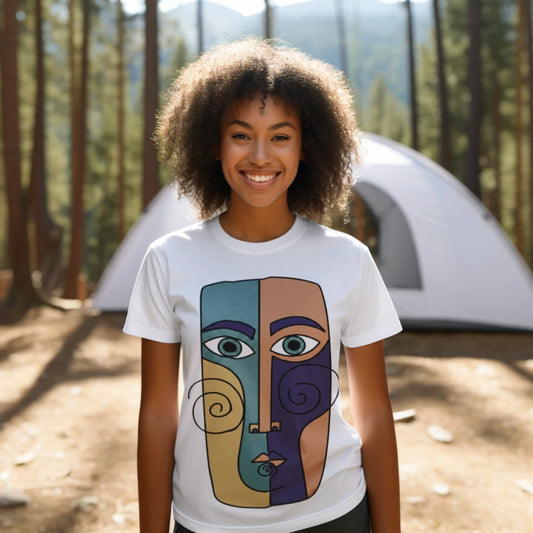 Soul In Color - Abstract Face Graphic Unisex T-shirt